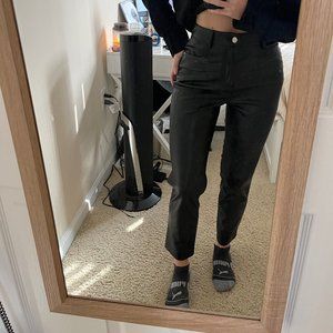 Zara High Waisted Leather Pants